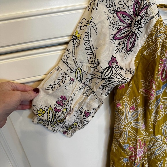 Anthropologie Daily Practice Women’s Mollie Floral Mini Dress Puff Sleeve Boho - Picture 10 of 13